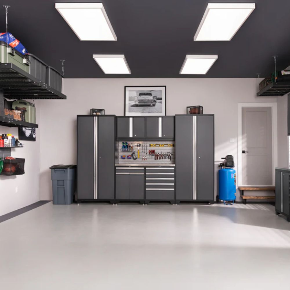 NewAge Pro Series 14 Piece Cabinet Set (Black Frame with Gray Door)