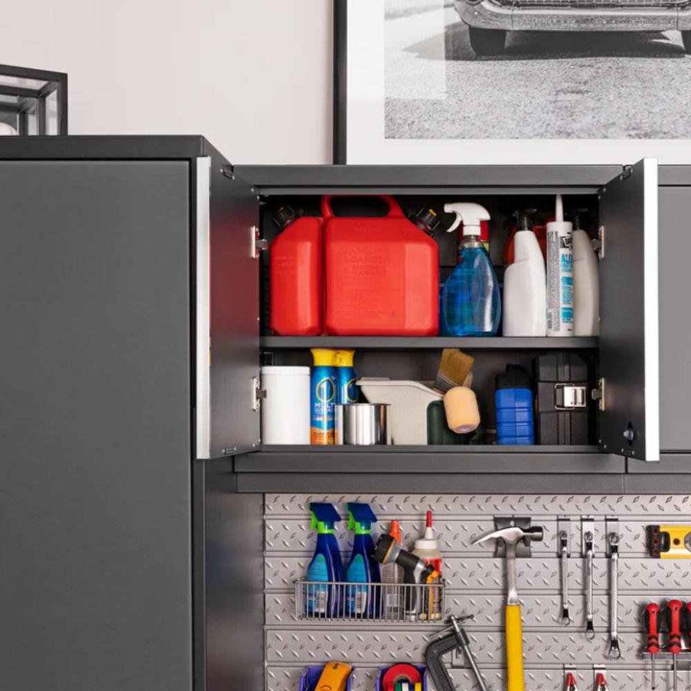 NewAge Pro Series 14 Piece Cabinet Set White Frame with Platinum Door