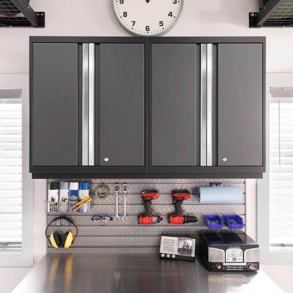 NewAge Pro Series 14 Piece Cabinet Set White Frame with Platinum Door