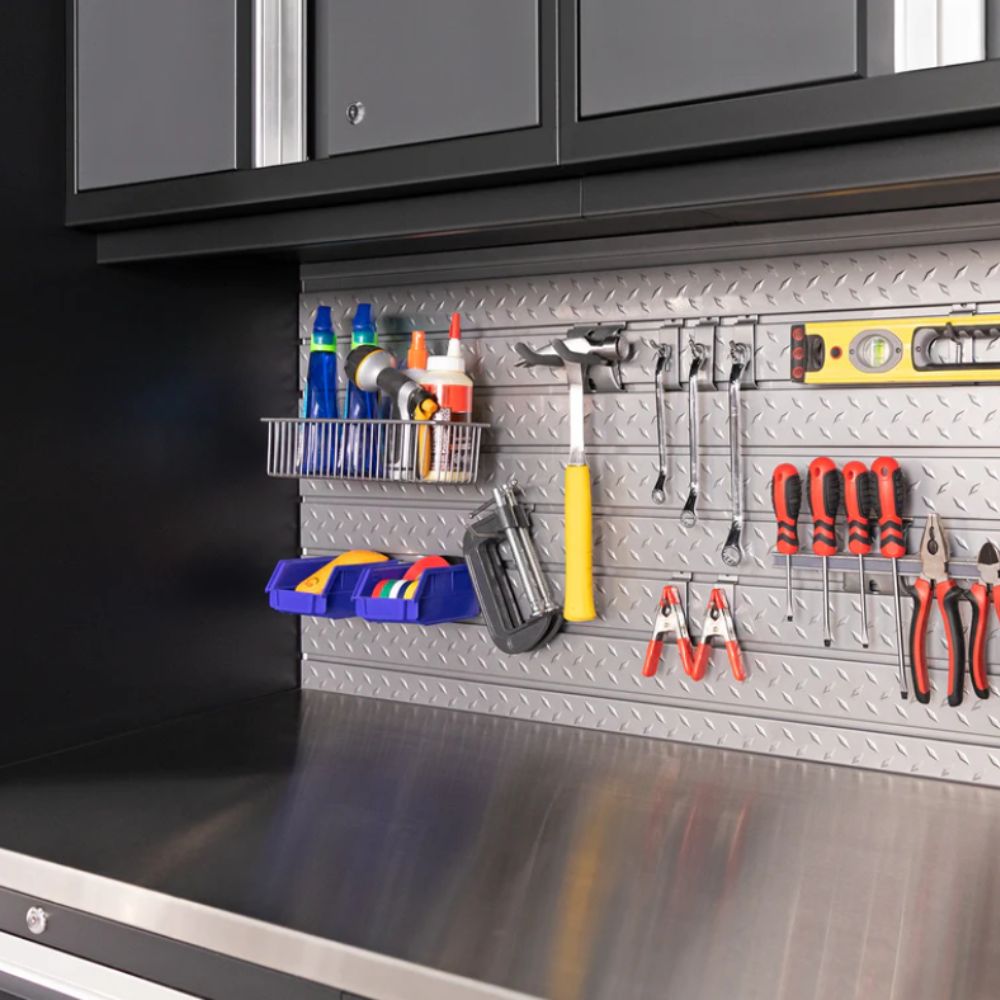 NewAge Pro Series 14 Piece Cabinet Set White Frame with Platinum Door