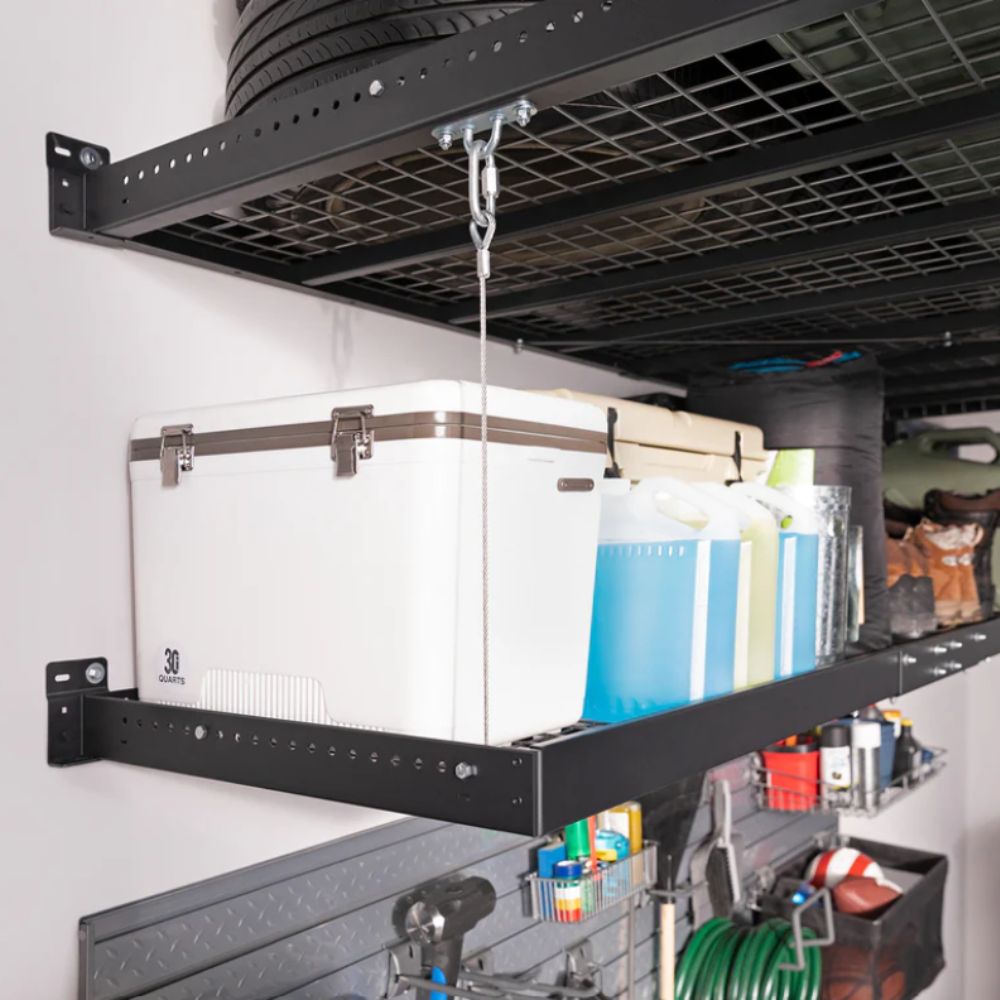 NewAge Pro Series 4 ft. x 8 ft. and 2 ft. x 8 ft. Steel Shelf Set