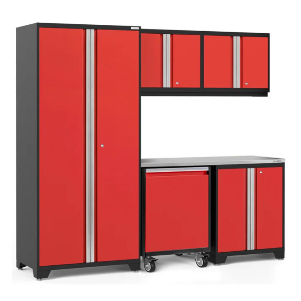 NewAge Pro Series 6 Piece Cabinet Set with Base, Locker & Utility Cart