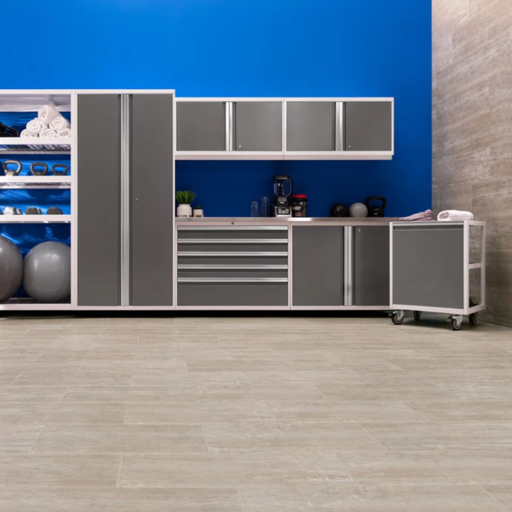 NewAge Pro Series 6pc Cabinet Set Platinum Base, Locker & Utility Cart