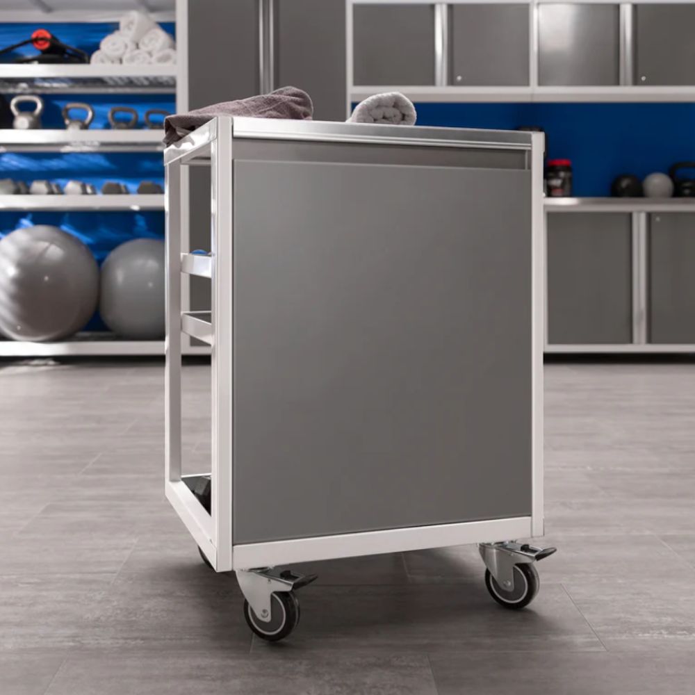 NewAge Pro Series 6pc Cabinet Set Platinum Base, Locker & Utility Cart