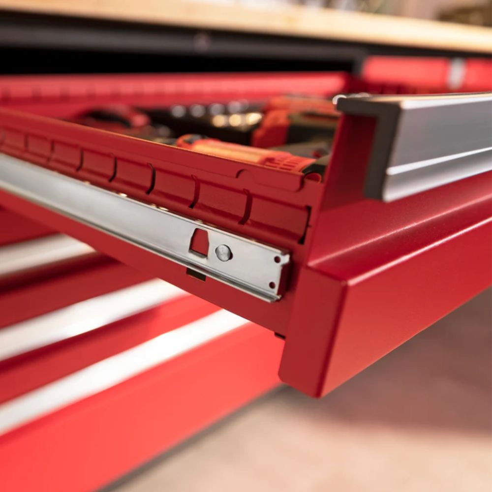 NewAge Products Pro Series 9 Piece Cabinet Set - Black Frame/Red Door