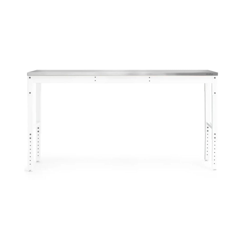NewAge Pro Series Adjustable Height Workbench White Stainless Worktop