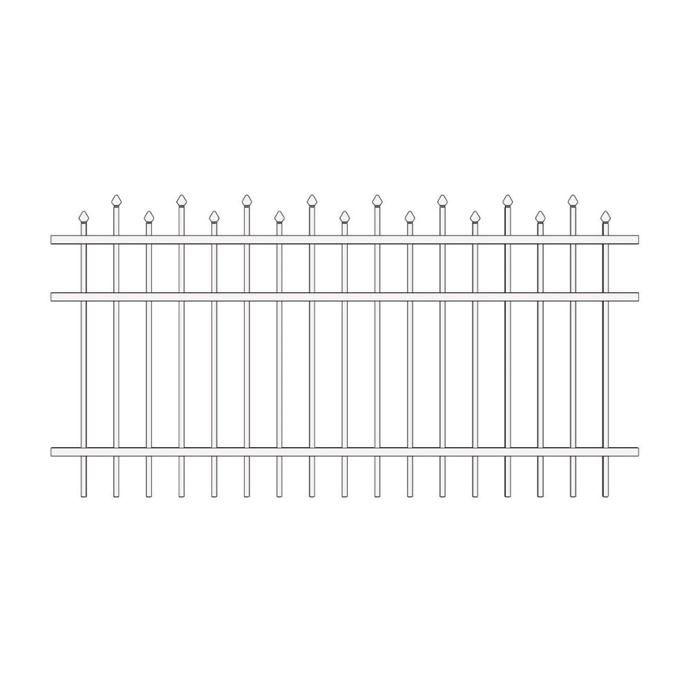 Parkway Fence 6’ H x 6’ W Aluminum California Style - iDeal