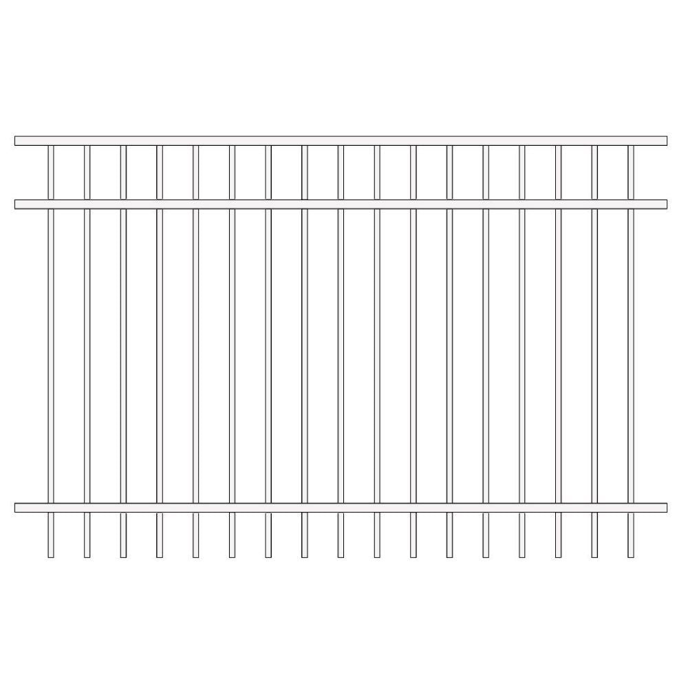 Parkway Fence 4’ H x 6’ W Aluminum Long Islander Style - iDeal