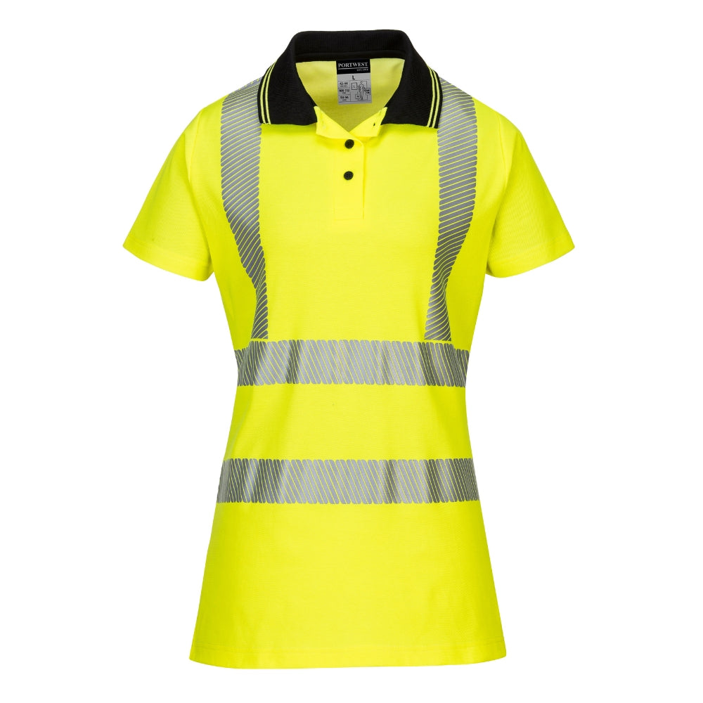 Portwest LW72 - Women's Pro Polo Shirt (Yellow/Black)