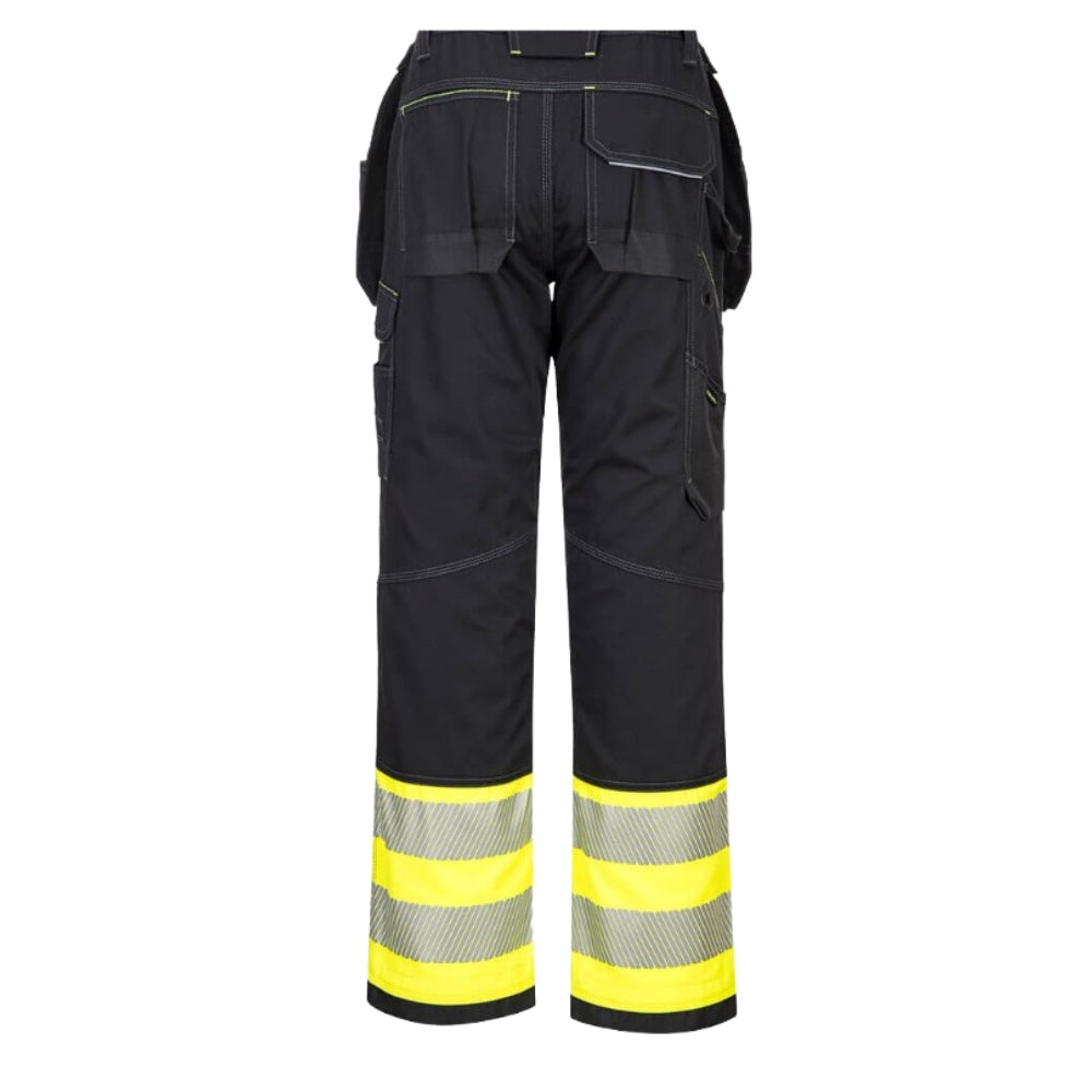 Portwest PW307 - PW3 Hi-Vis Removable Holster Pants (Yellow/Black)