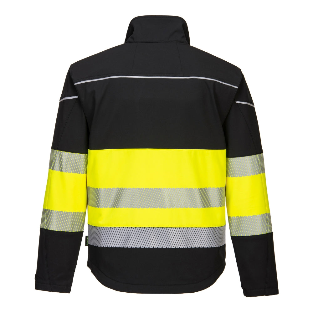 Portwest PW375 - PW3 Hi-Vis Class 1 Softshell Jacket (Black/Yellow)