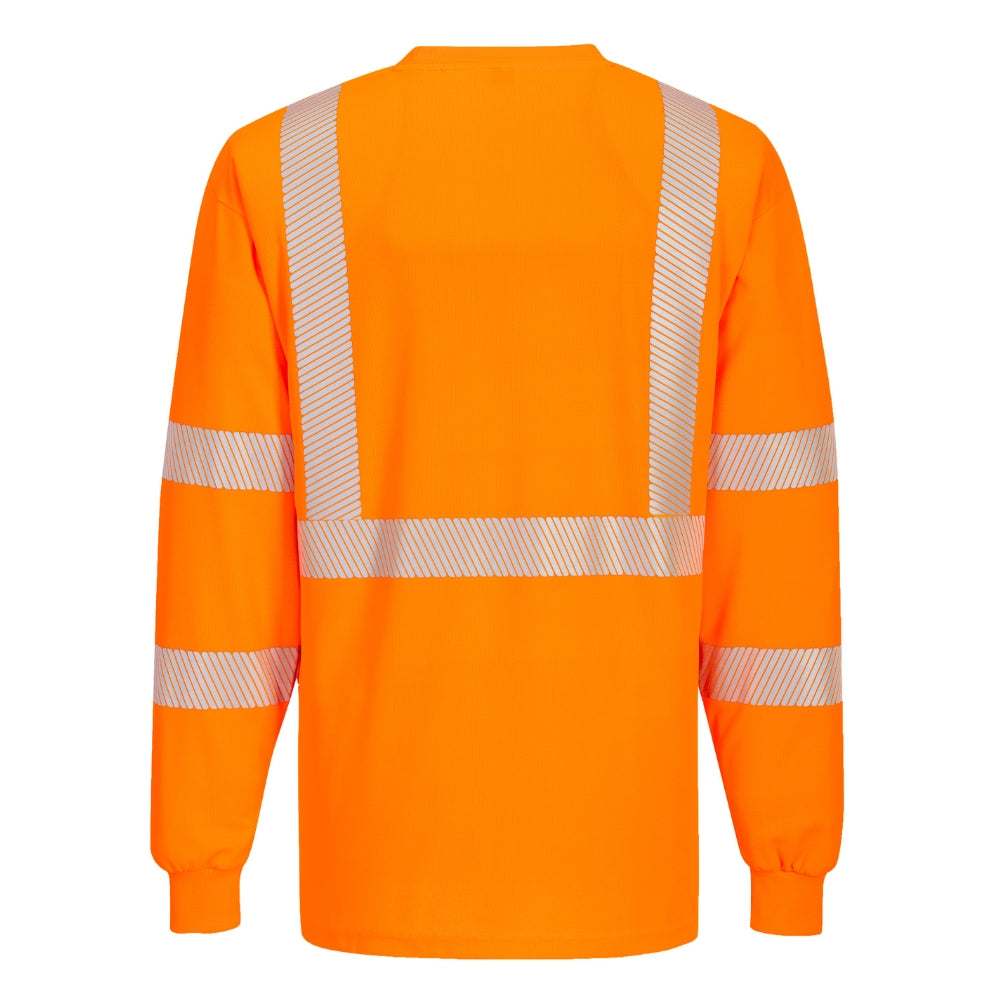 Portwest S195 - Segmented Tape Long Sleeve T-shirt (Orange)