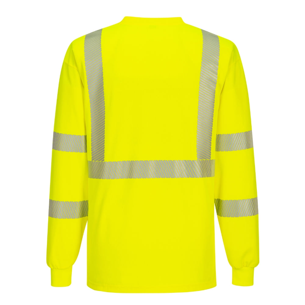 Portwest S195 - Segmented Tape Long Sleeve T-shirt (Yellow)