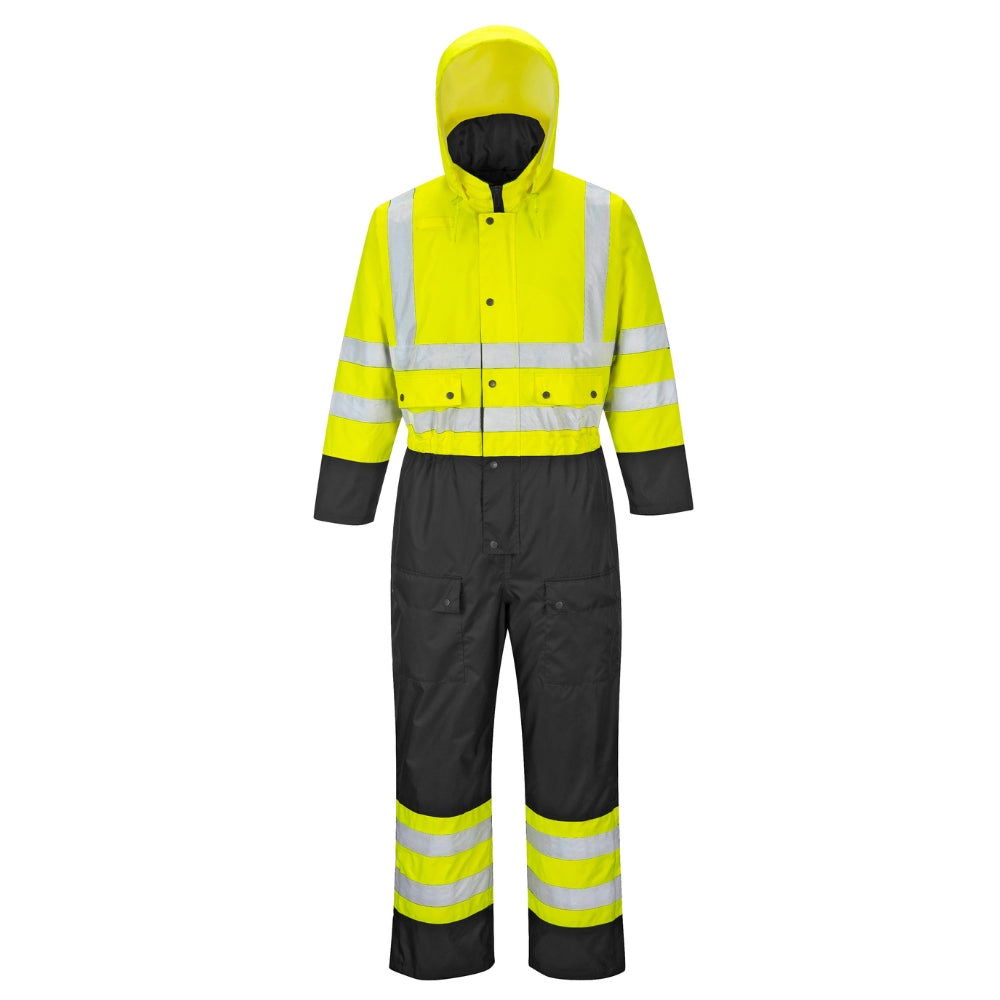 Portwest S485 - Hi-Vis Contrast Coverall (Yellow/Black)