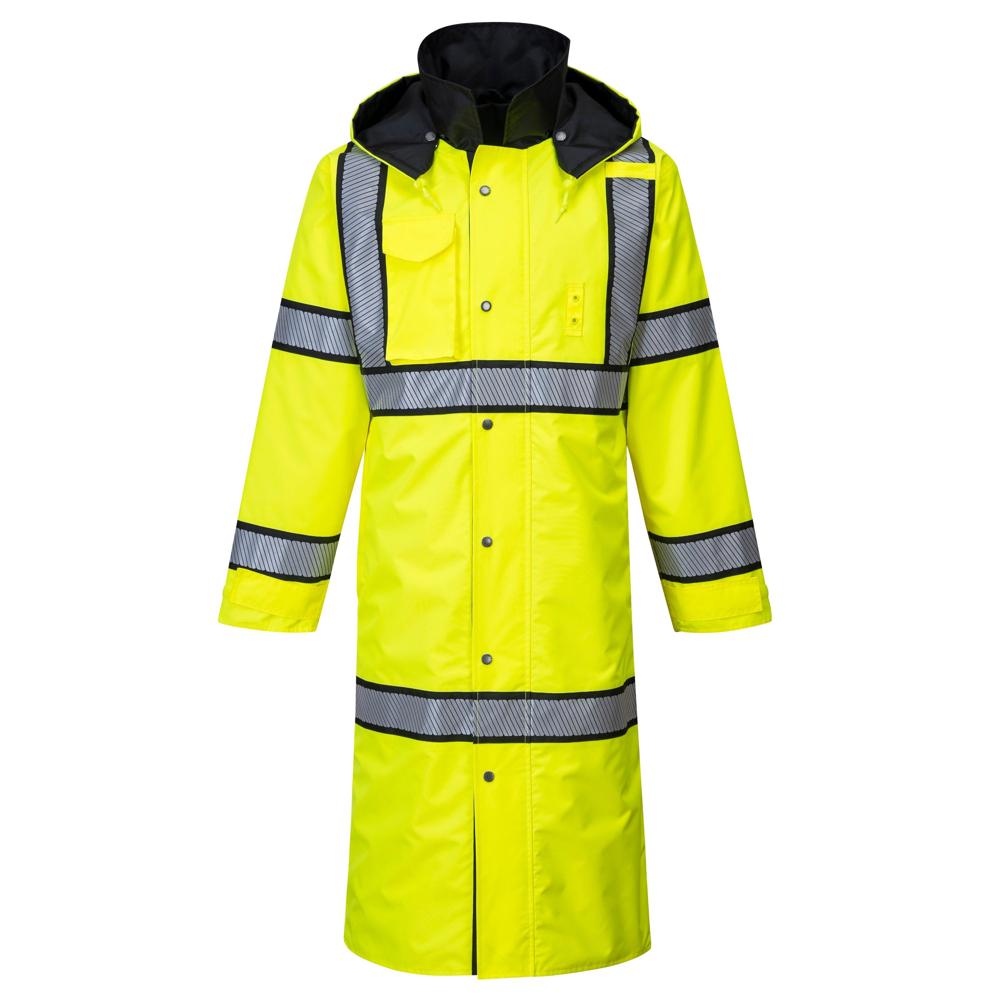 Portwest UH447 - Hi-Vis Reversible Rain Coat 48"