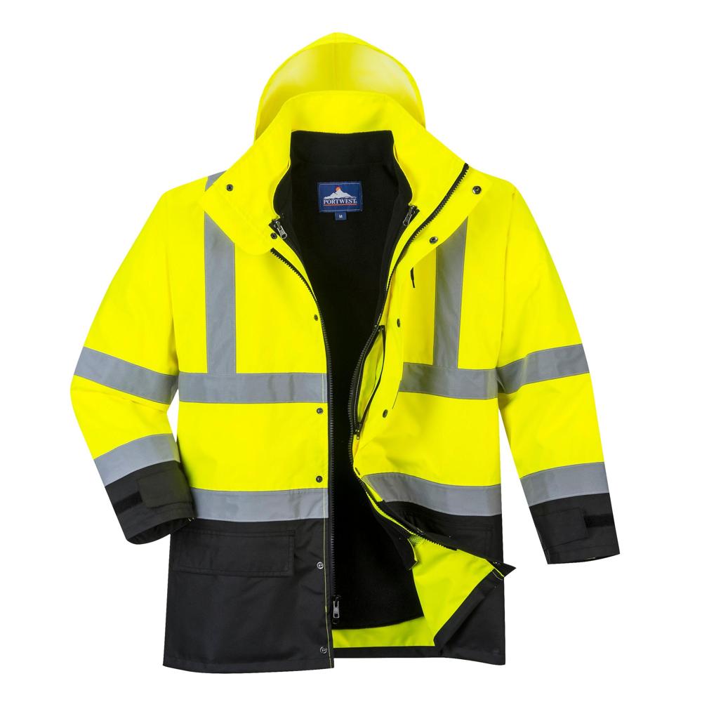 Portwest US768 - Hi-Vis Executive 5-in-1 Jacket (Yellow/Black)