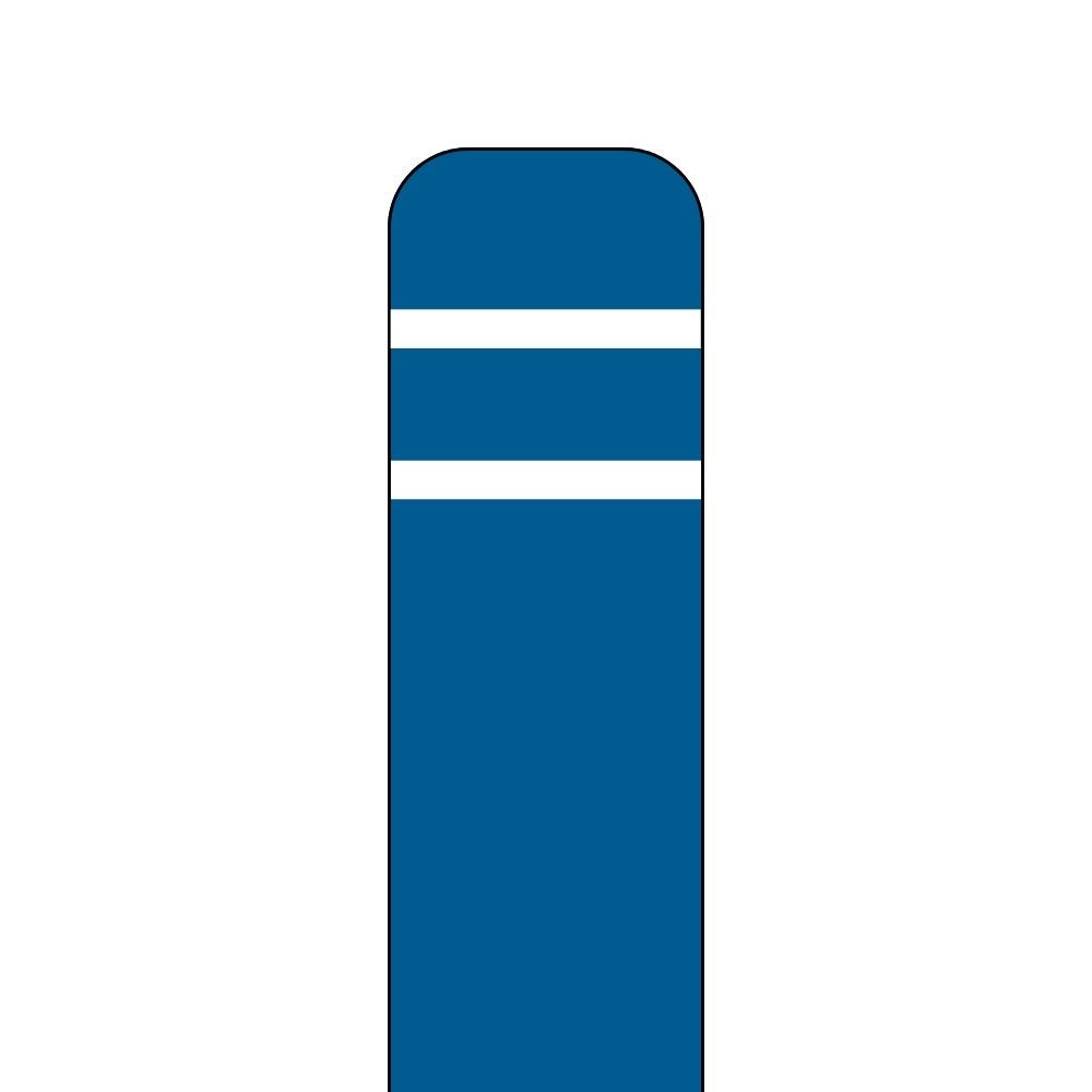 Post Guard Flat Top 4.5" Bollard Cover (Blue) | All Security Equipment