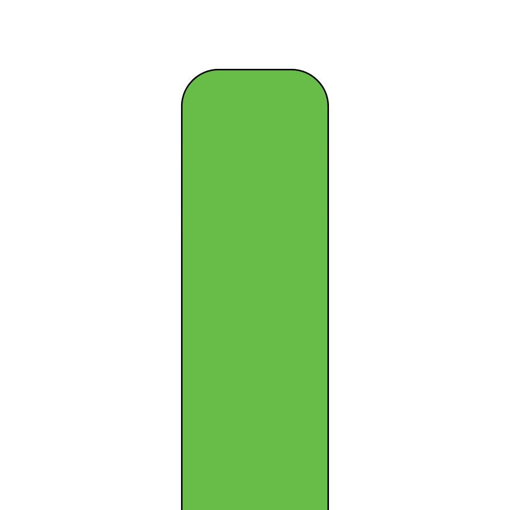 Post Guard Flat Top 4.5" Bollard Cover (Lime Green)