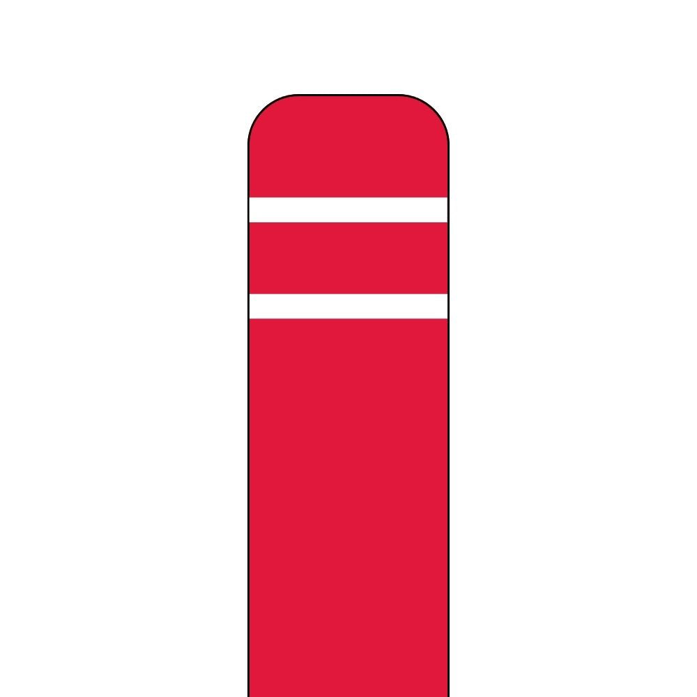 Post Guard Flat Top 4.5" Bollard Cover - Red | All Security Equipment