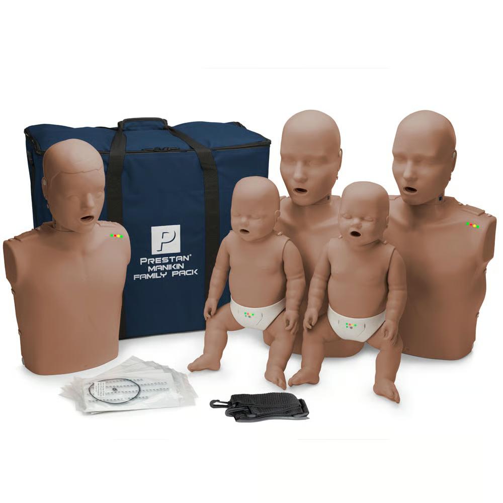 Prestan Professional CPR Manikin w/Monitor Jaw Thrust, Dark, Family