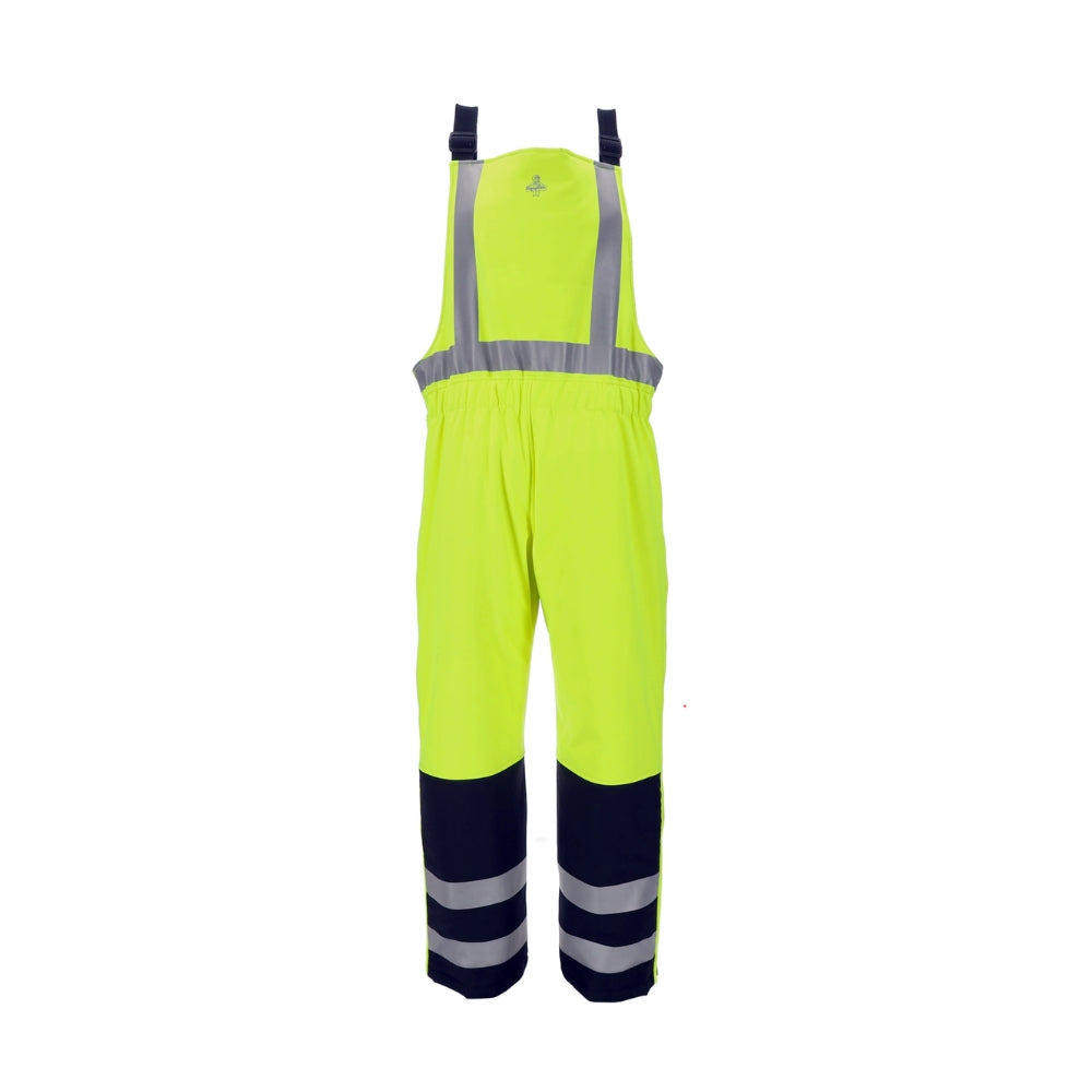 RefrigiWear HiVis Insulated Softshell High Bib Overalls (Black Lime) | All Security Equipment