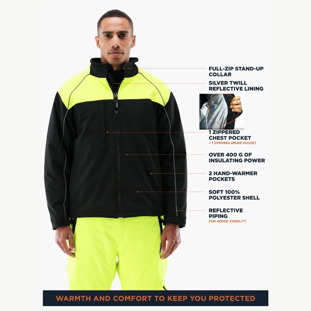 RefrigiWear Two-Tone HiVis Insulated Softshell Jacket | All Security Equipment