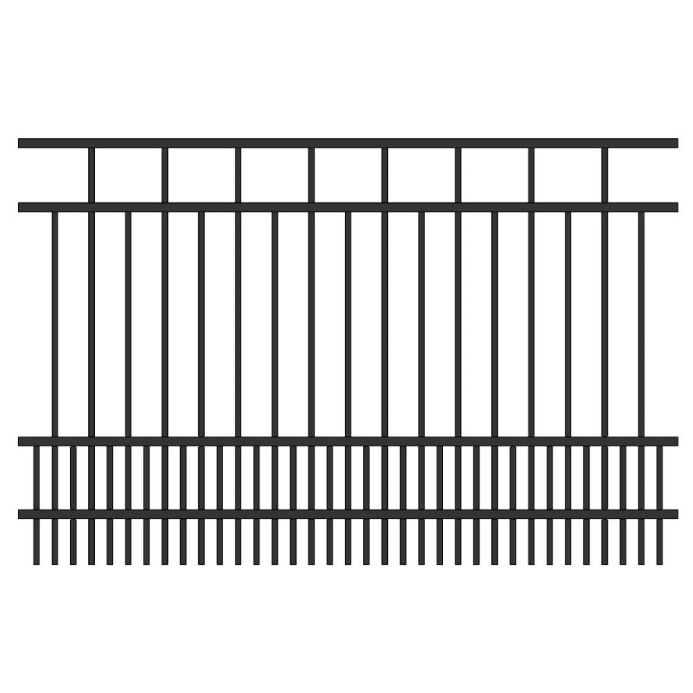 Residential Fence 4’ H x 6’ W Aluminum Carolina Style - iDeal