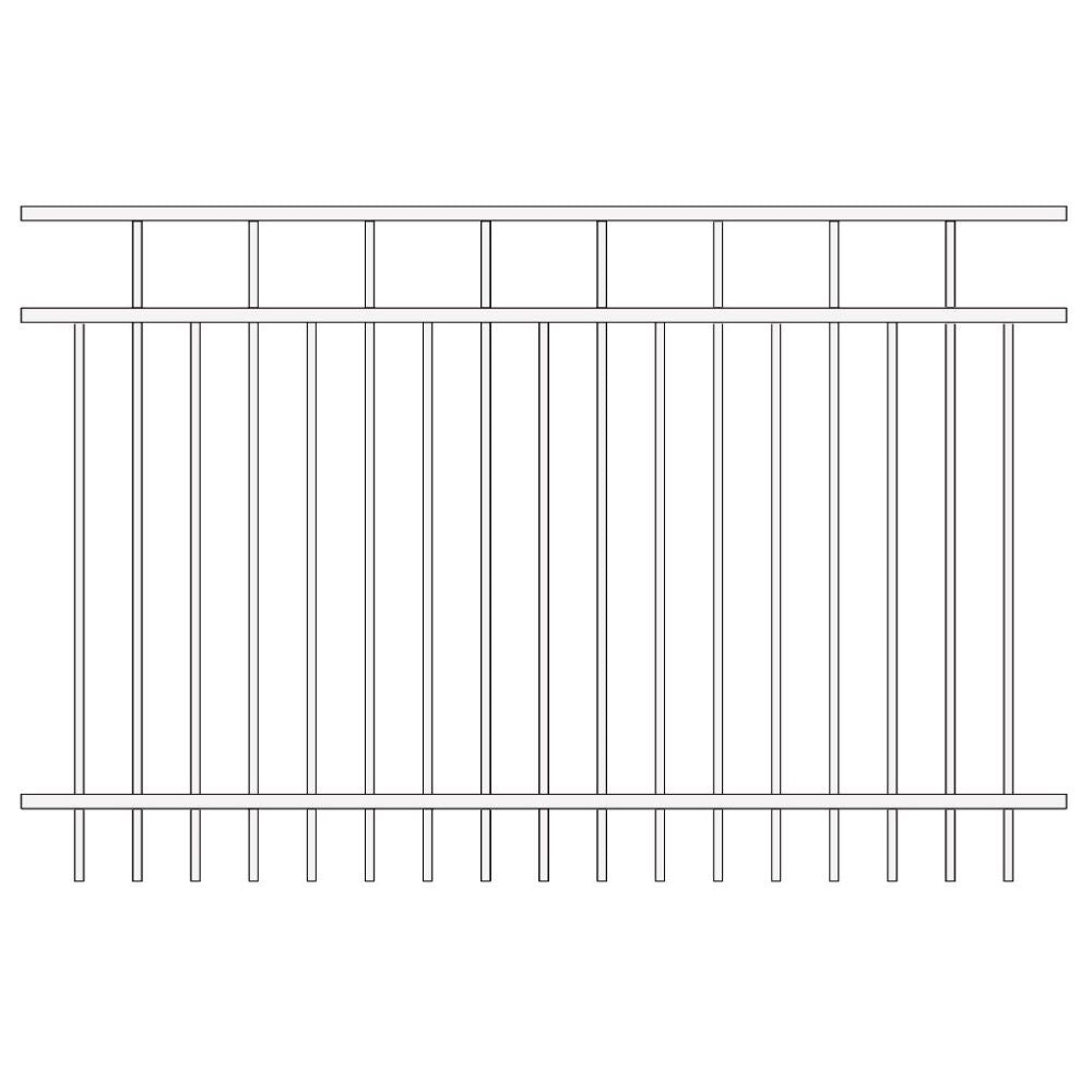 Residential Fence 3.5’ H x 6’ W Aluminum Carolina Style - iDeal