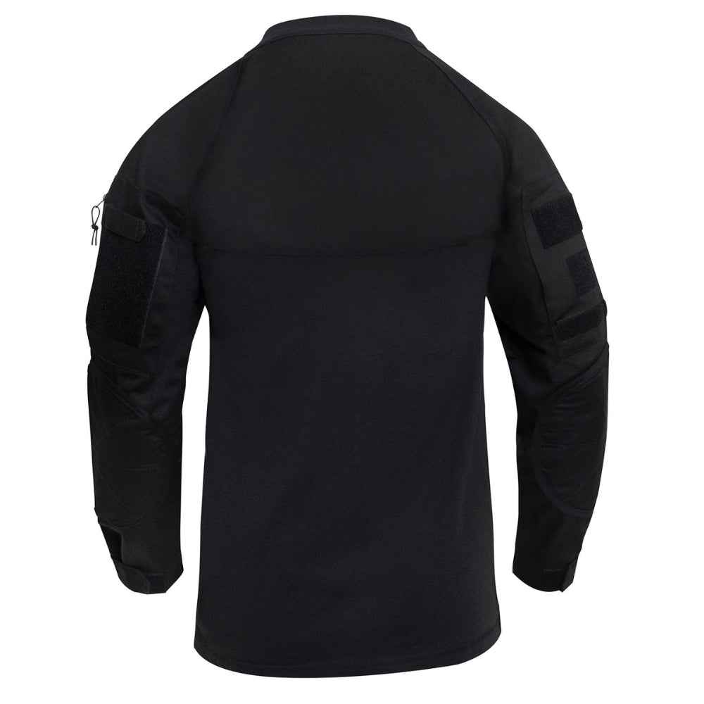 Rothco 1/4 Zip Tactical Airsoft Combat Shirt (Black) - 5