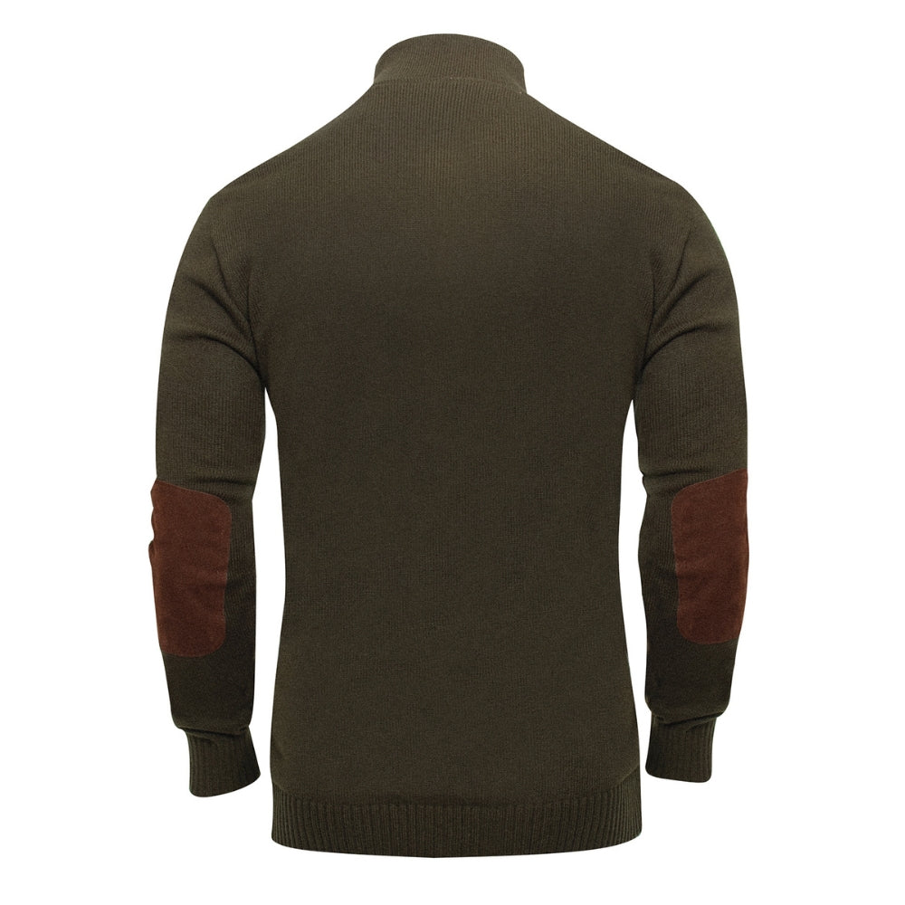 Rothco 3-Button Sweater With Suede Accents (Olive Drab) - 2