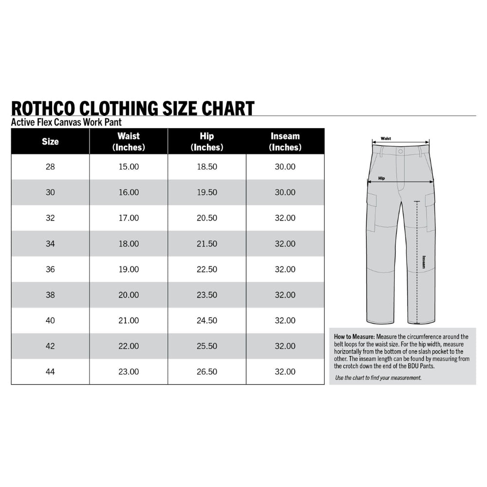 Rothco Active Flex Canvas Work Pant (Work Brown) - 10