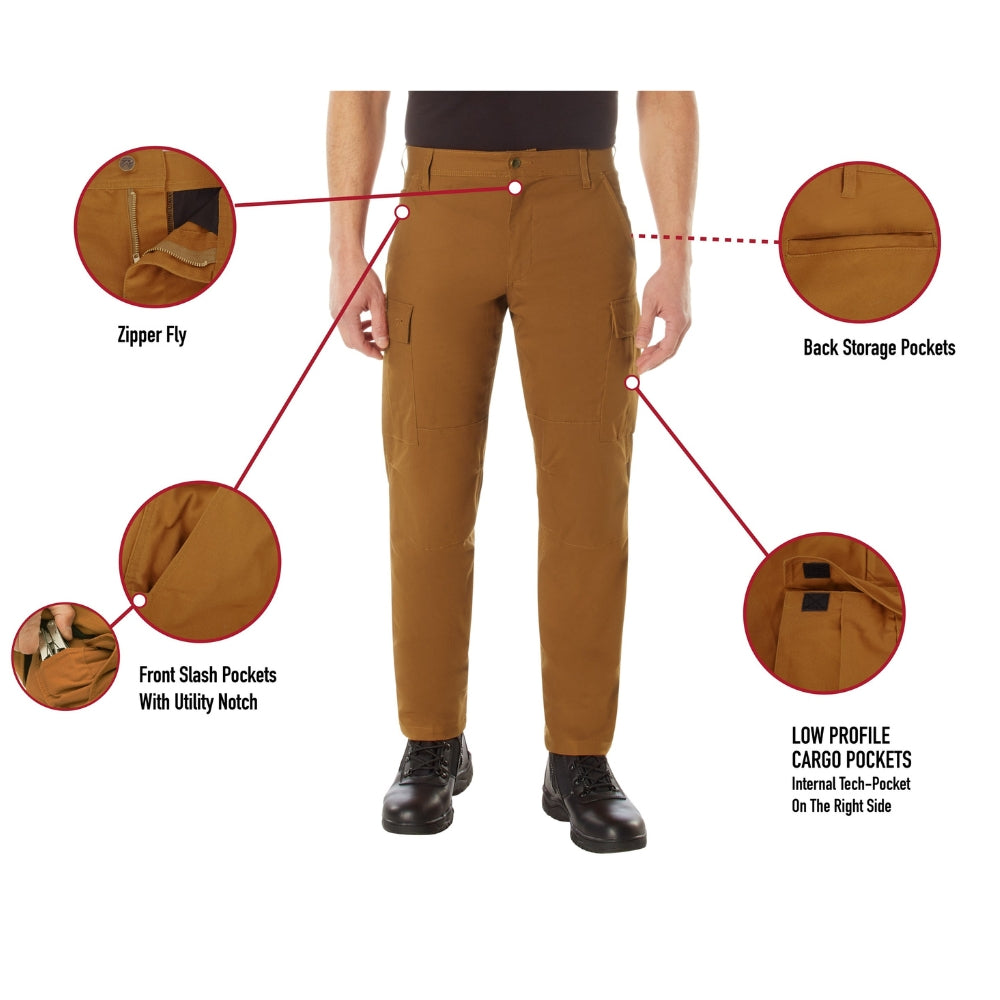 Rothco Active Flex Canvas Work Pant (Work Brown) - 6