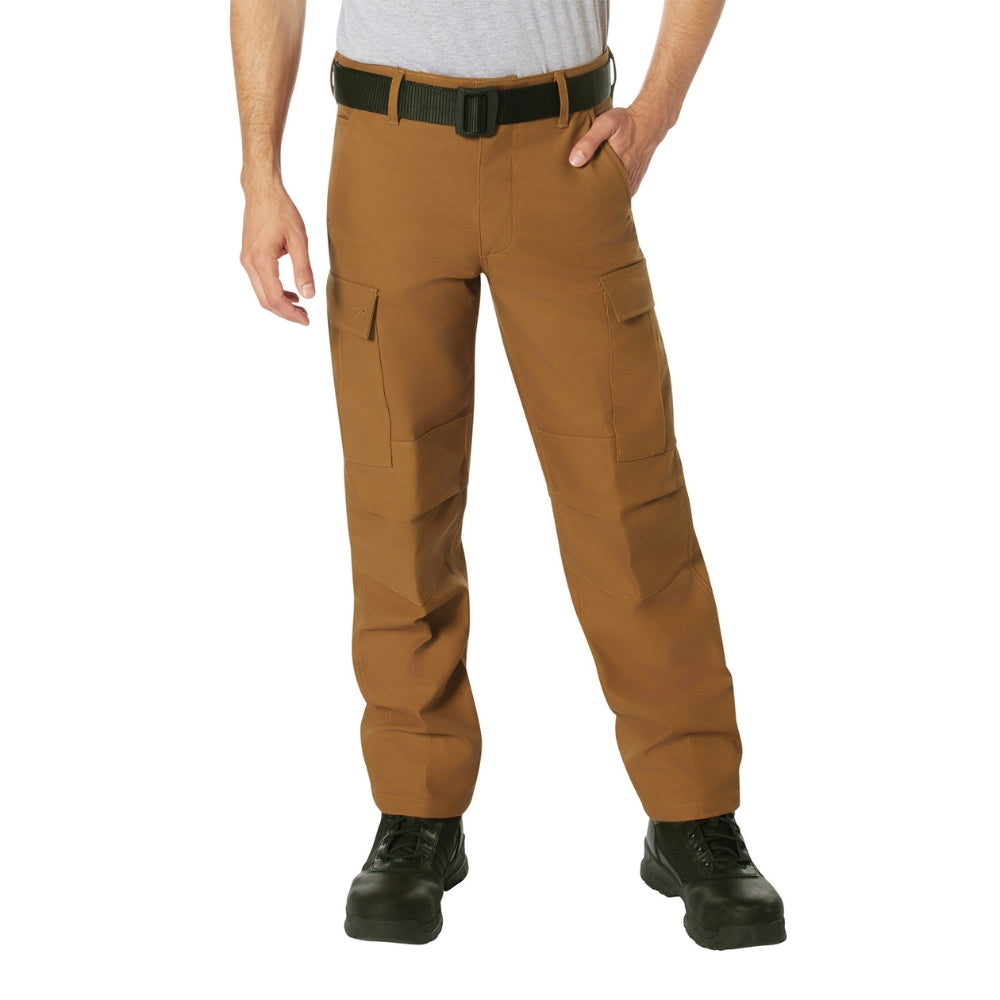 Rothco Active Flex Fleece Lined Canvas Work Pants (Work Brown) - 3