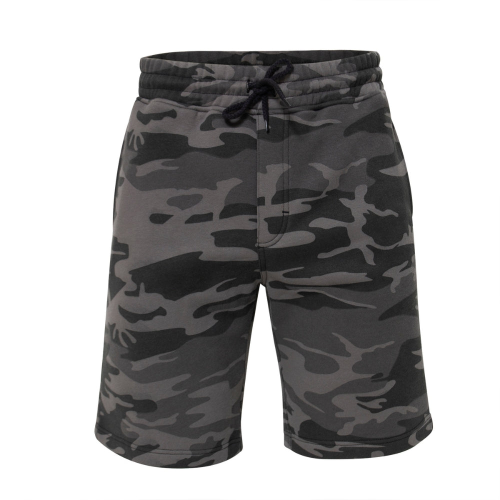 Rothco Camo And Solid Color Sweatshorts (Black Camo) - 1