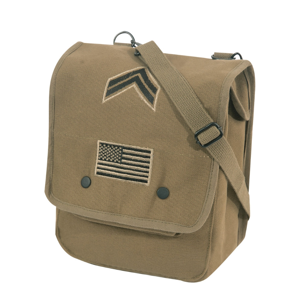 Rothco Canvas Map Case Shoulder Bag With Military Patches | RCO-613902879607