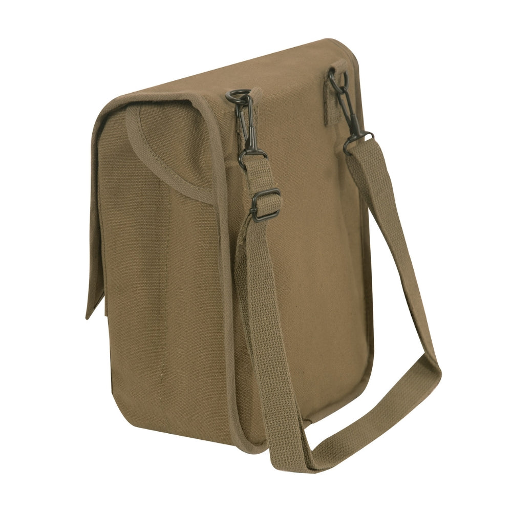 Rothco Canvas Map Case Shoulder Bag With Military Patches 613902879607 - 2