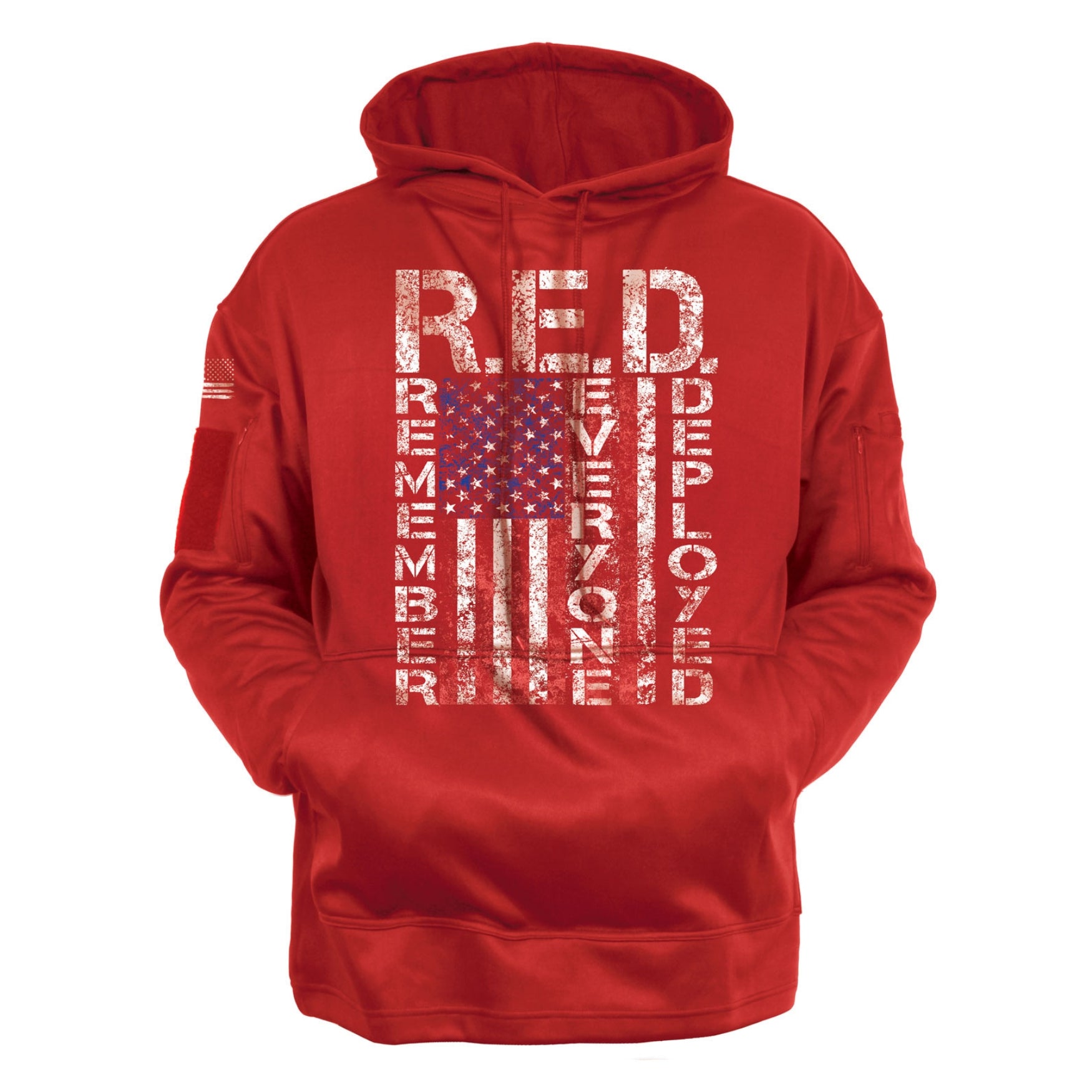 Rothco Concealed Carry R.E.D. (Remember Everyone Deployed) Hoodie (Red)