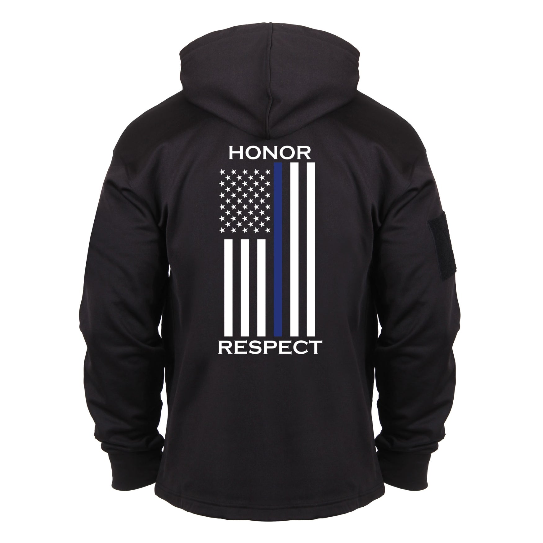 Rothco Honor and Respect Thin Blue Line Concealed Carry Hoodie - Black - 2