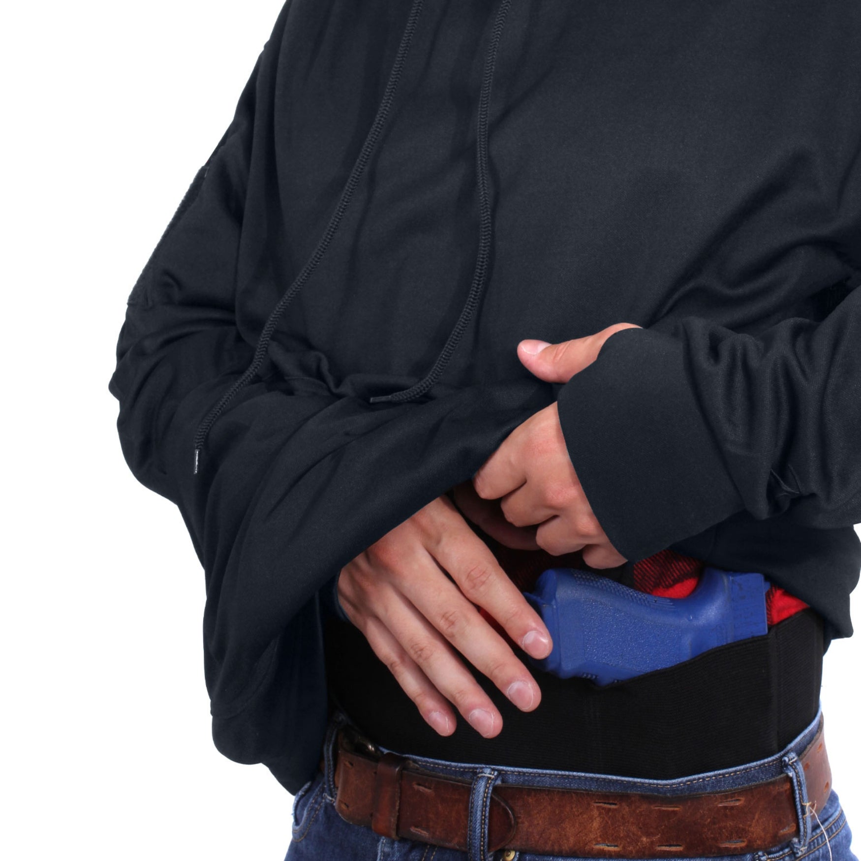Rothco Honor and Respect Thin Blue Line Concealed Carry Hoodie - Black - 5