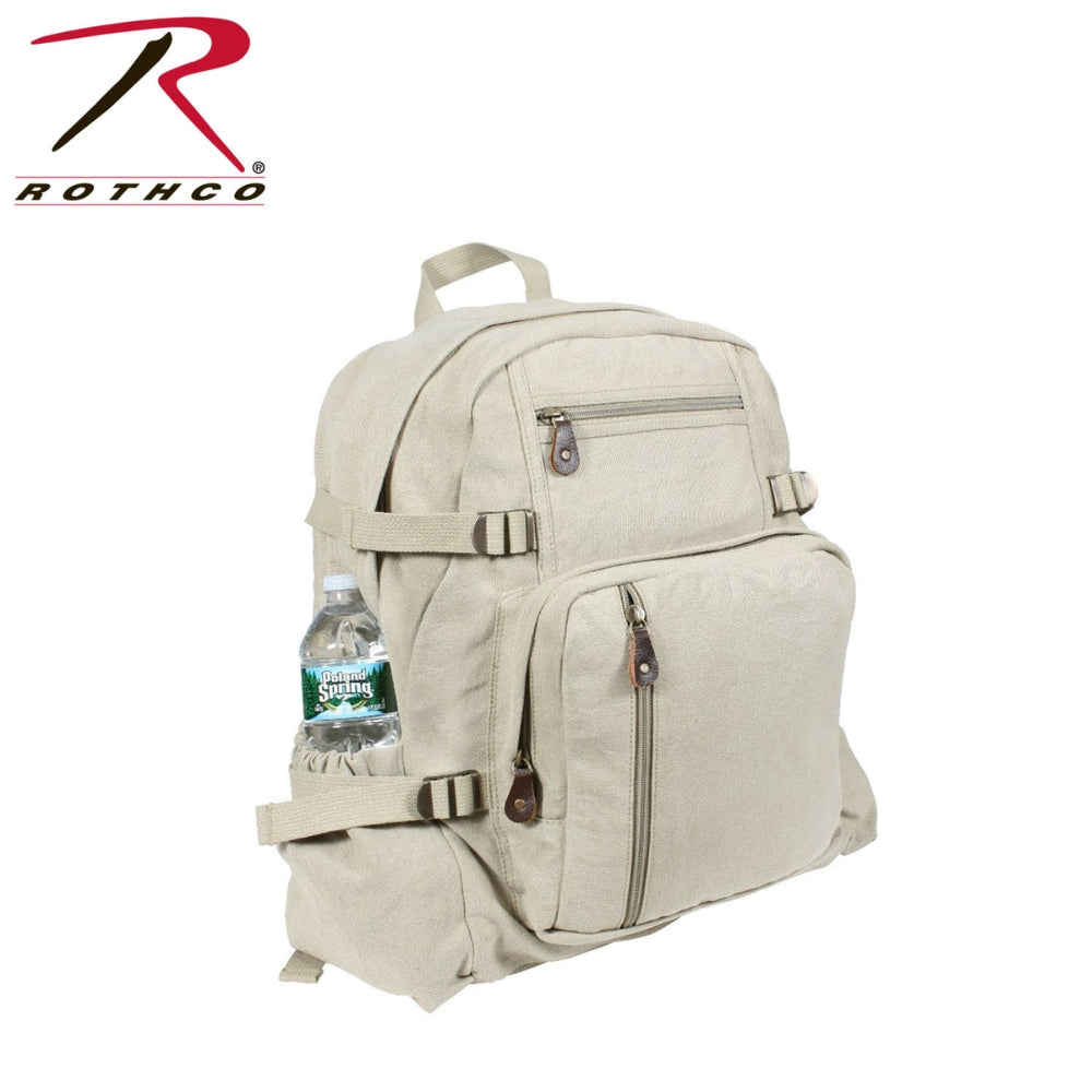 Rothco Jumbo Vintage Canvas Backpack | All Security Equipment - 7