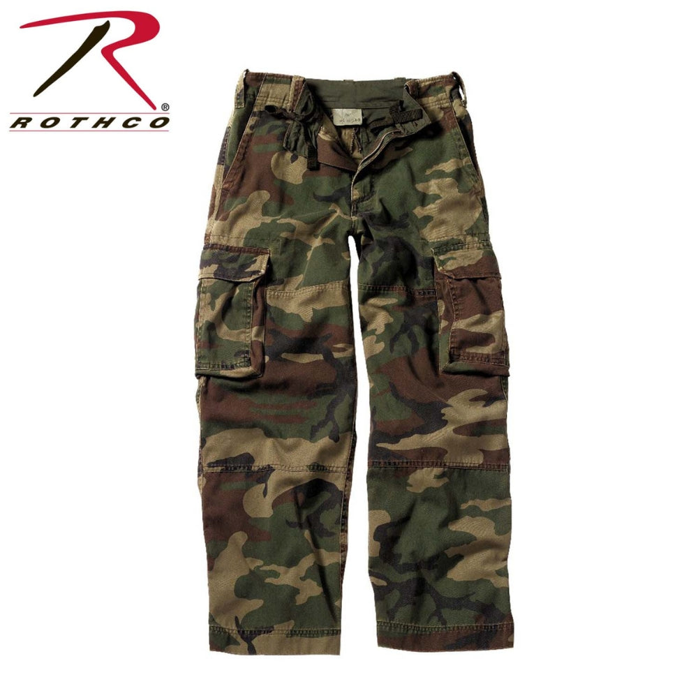 Rothco Kids Vintage Paratrooper Fatigue Pants (Woodland Camo)