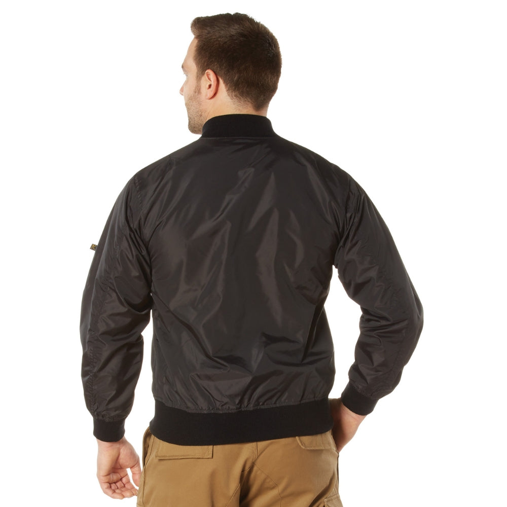 Rothco Lightweight MA-1 Flight Jacket (Black) | All Security Equipment - 6