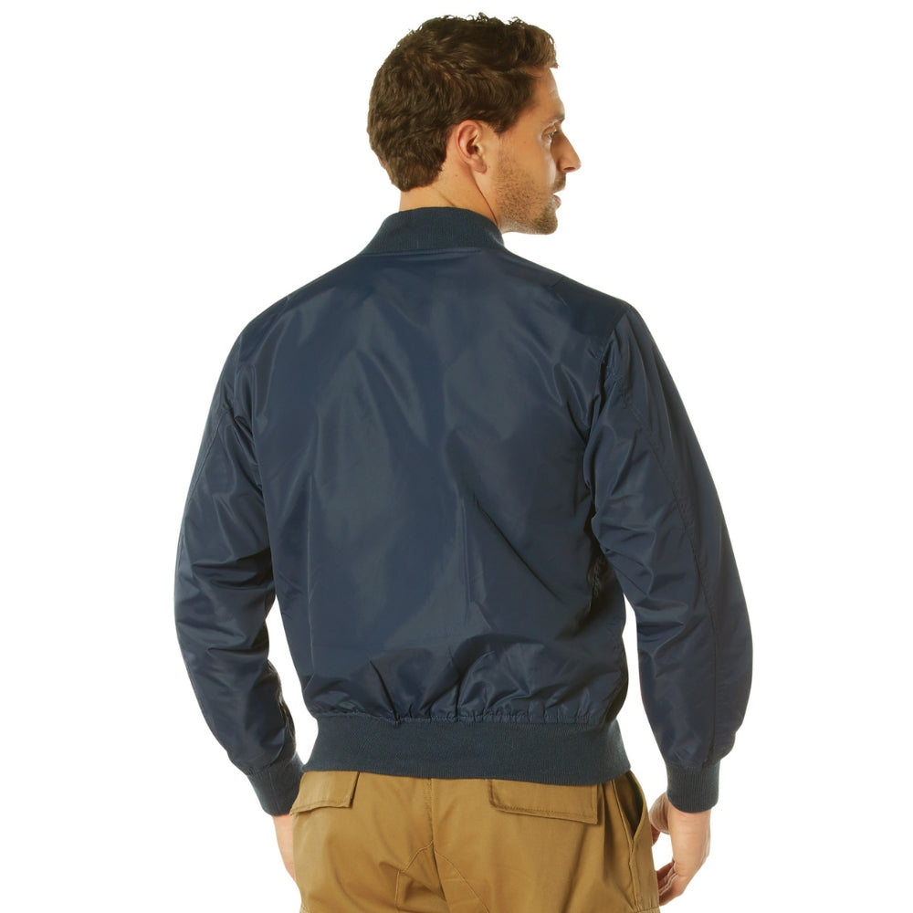 Rothco Lightweight MA-1 Flight Jacket (Navy Blue) - 3