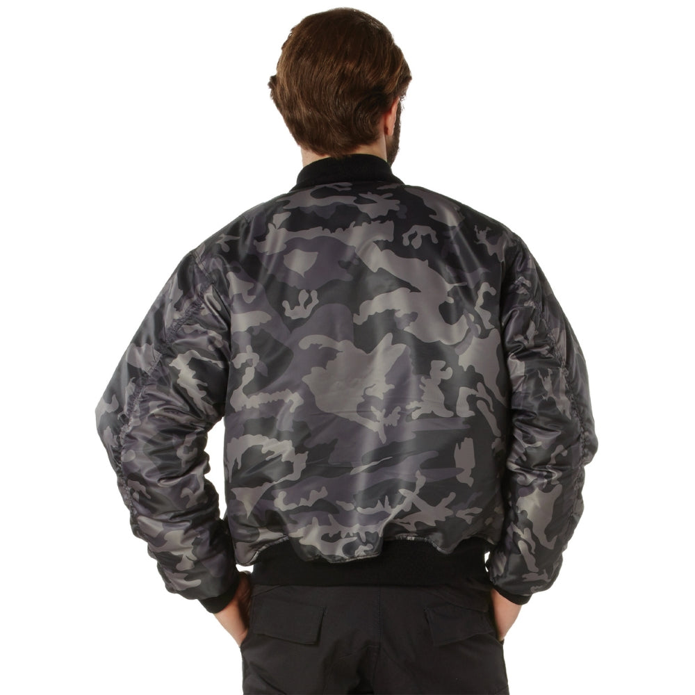 Rothco MA-1 Flight Jacket (Black Camo) | All Security Equipment - 3