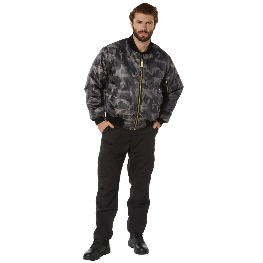 Rothco MA-1 Flight Jacket (Black Camo) | All Security Equipment - 4