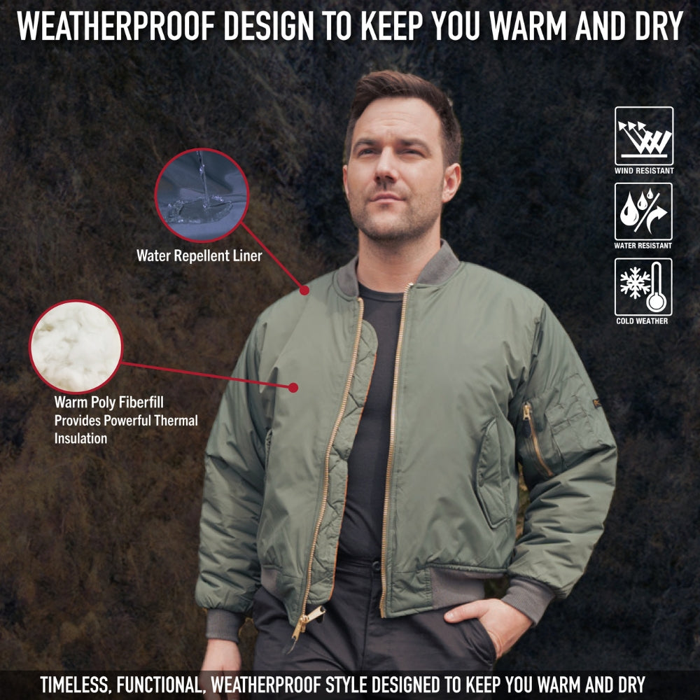 Rothco MA-1 Flight Jacket (Black Camo) | All Security Equipment - 7