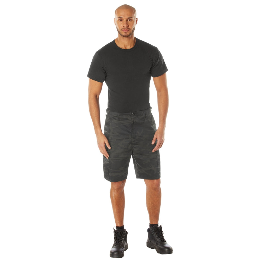 Rothco Midnight Camo BDU Shorts (Midnight Black Camo) - 4