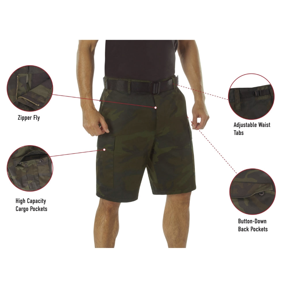 Rothco Midnight Camo BDU Shorts (Midnight Woodland Camo) - 6