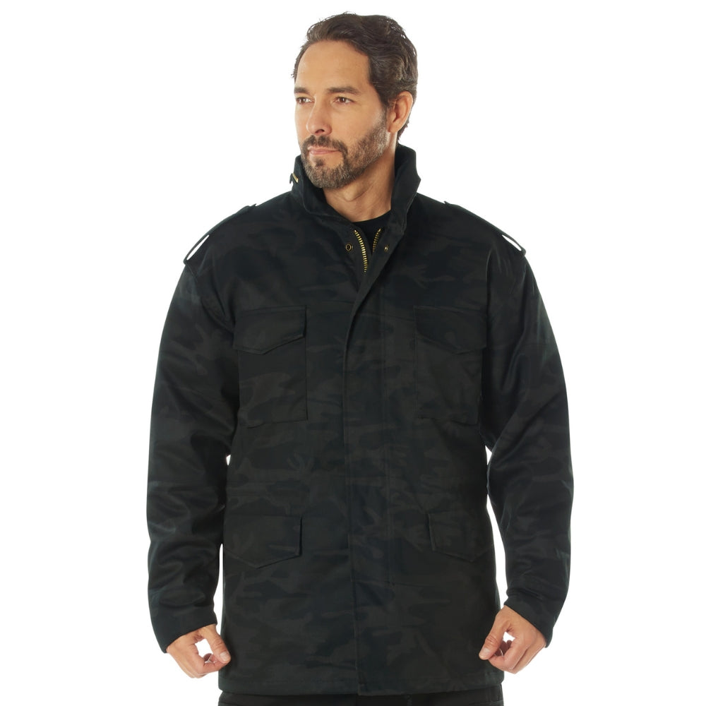 Rothco Midnight Camo M-65 Field Jacket (Midnight Black Camo)