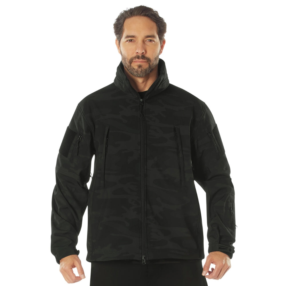 Rothco Midnight Camo Special Ops Soft Shell Jackets (Midnight Black Ca